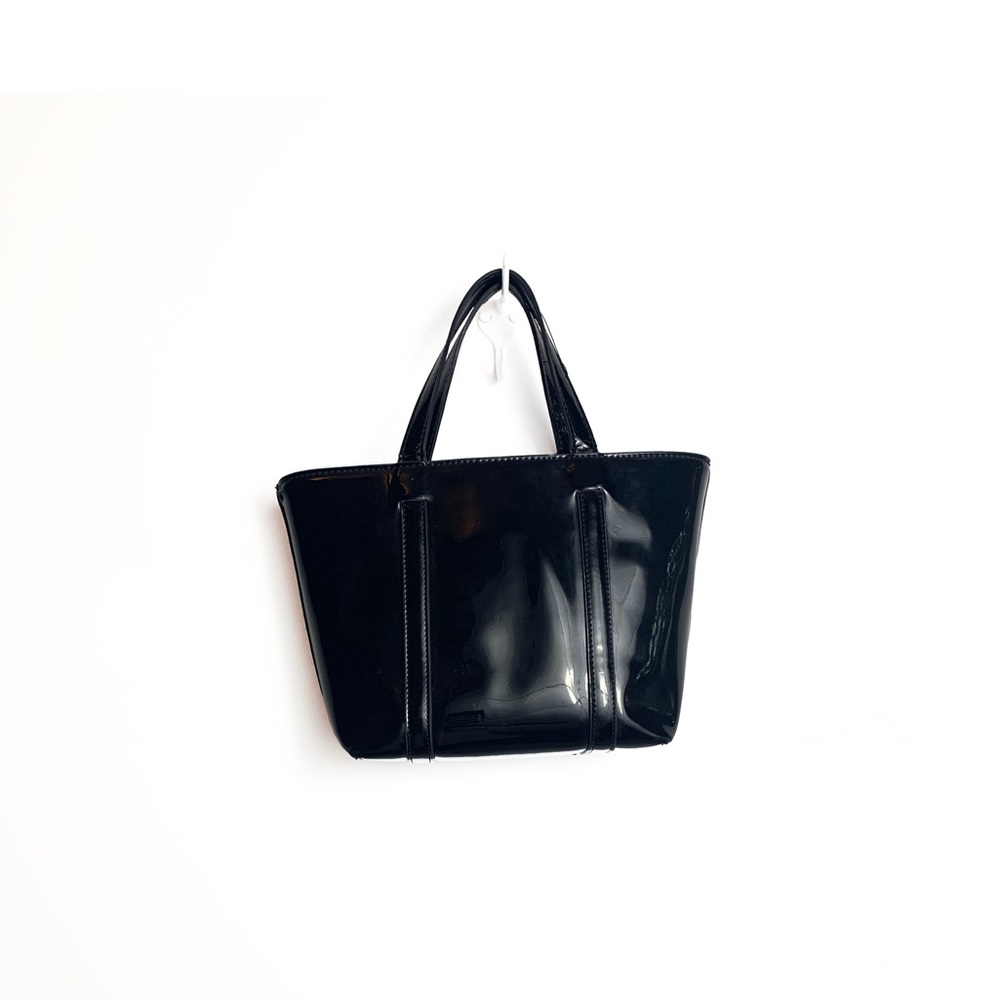 Forever 21 Mini Glossy Black Handbag